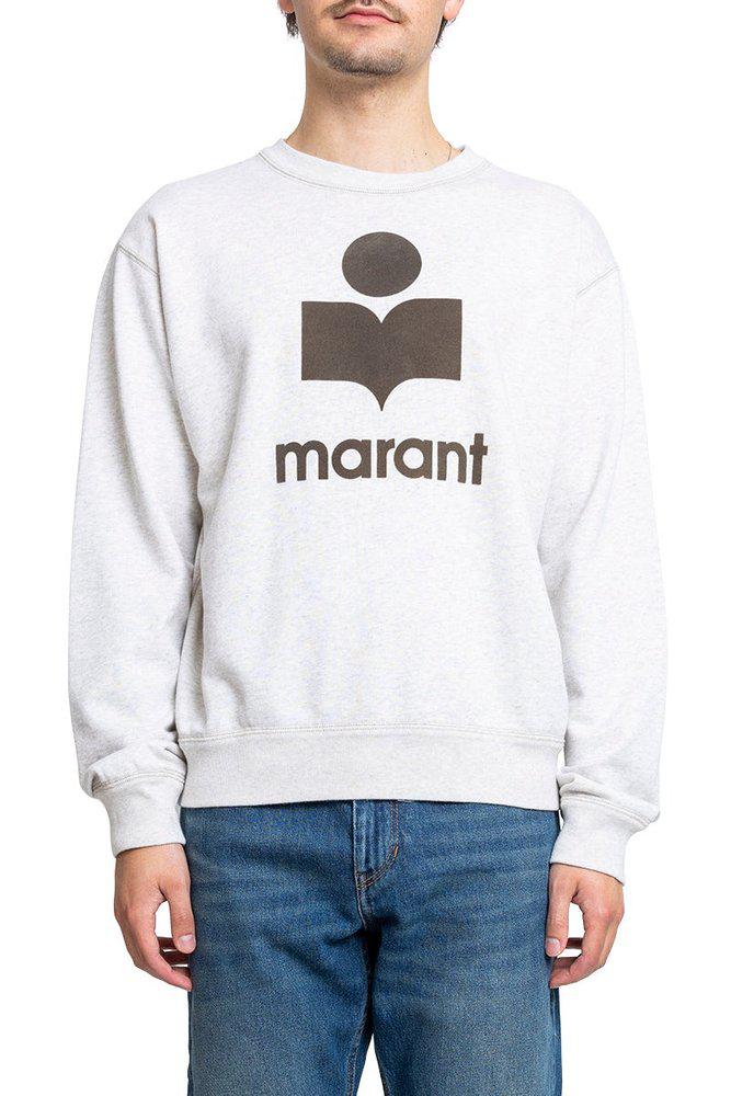 Isabel Marant Isabel Marant Logo Flocked Crewneck Sweatshirt