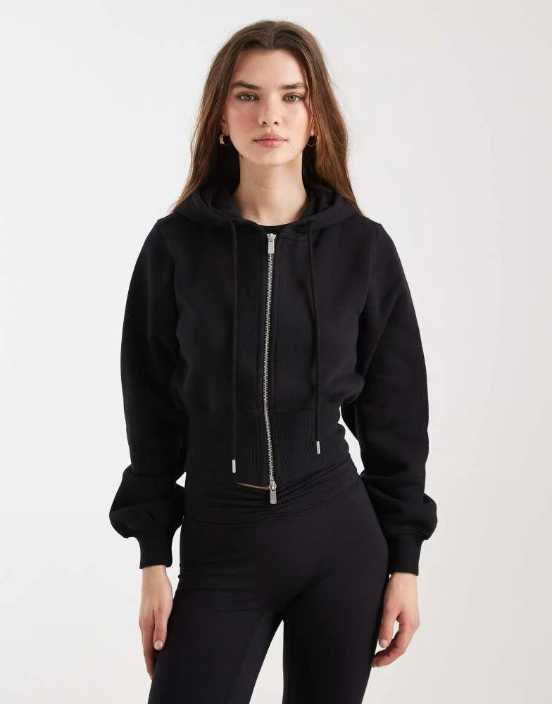 Cotton On Cotton On contour zip through jacket in black