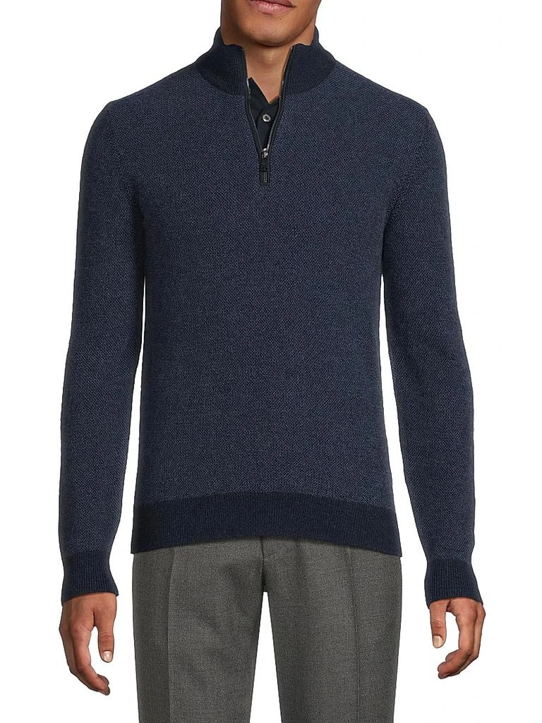 Ralph Lauren Cashmere Birdseye Half-Zip Sweater 3