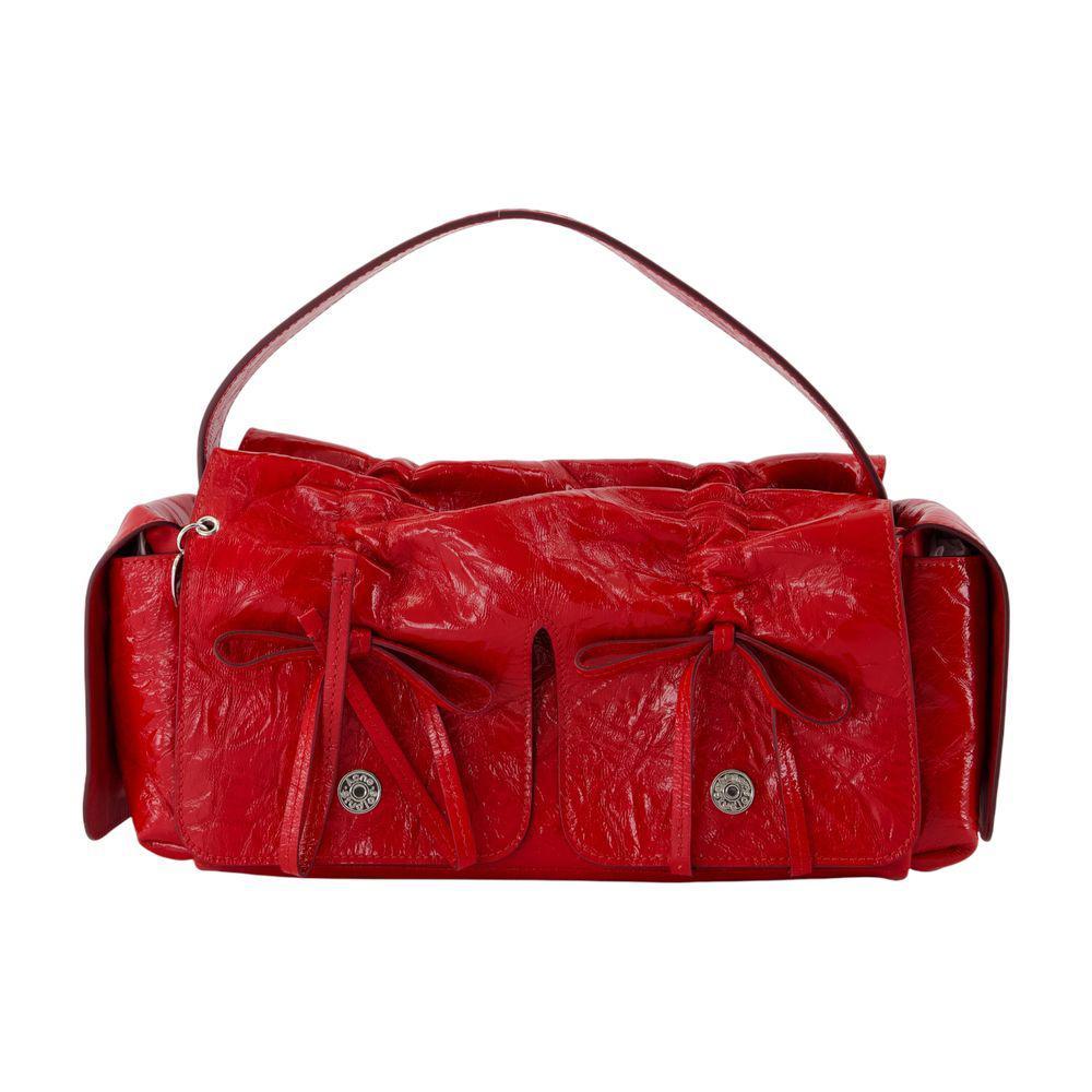 ショルダーバッグ・ポシェット Acne Studios 'Multipocket' Shiny Red Leather Bag Acne Studios - Multipocket bag - Red