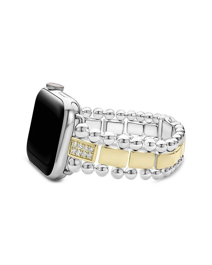 LAGOS Sterling Silver & 18K Gold Diamond Link Apple™ Smartwatch Bracelet, 38-45mm