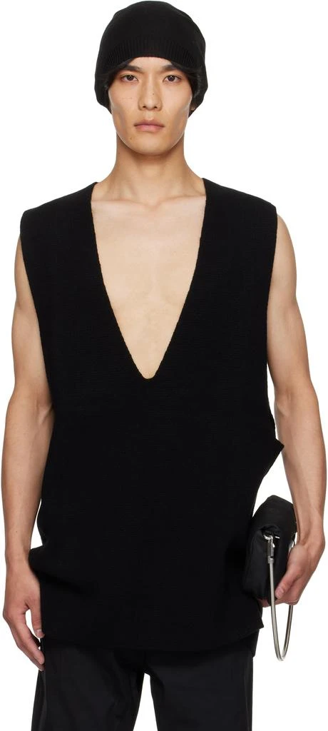 Rick Owens Black Concordians V Tank Sweater Vest 1