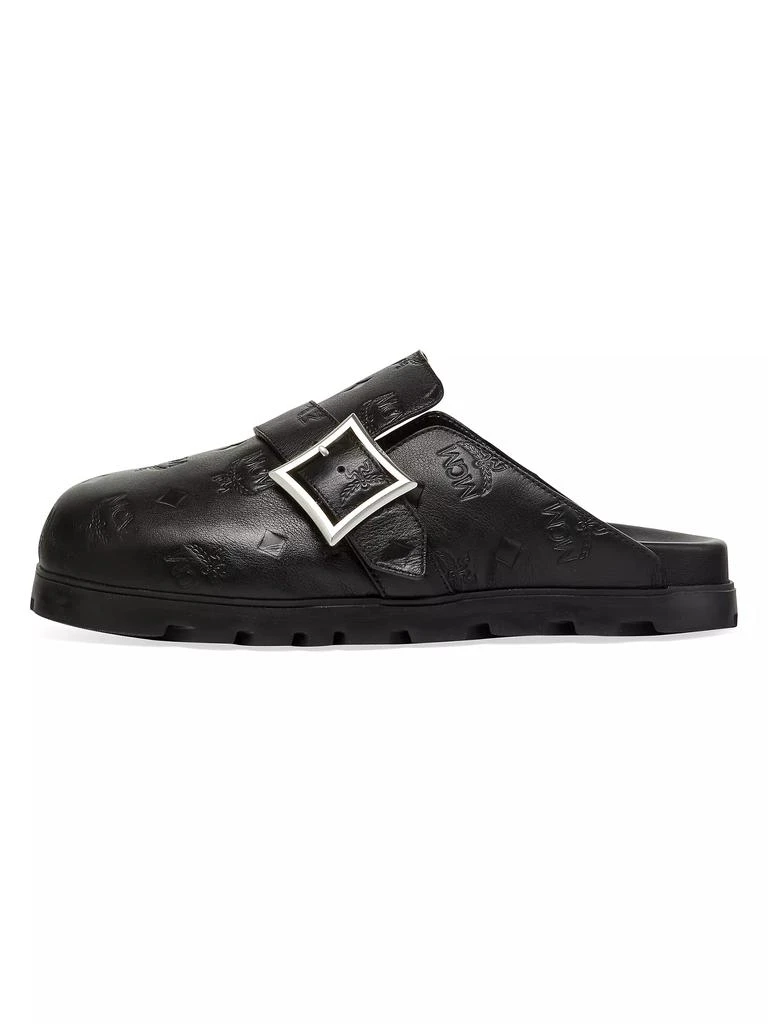 MCM MCM Collection Leather Flat Mules 1