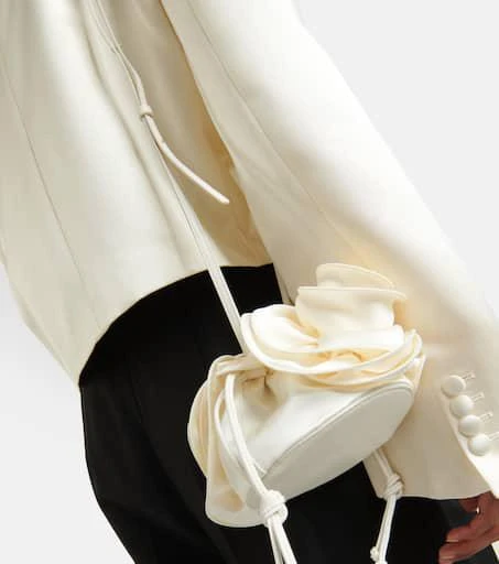 Magda Butrym Gathered silk-satin shoulder bag 6