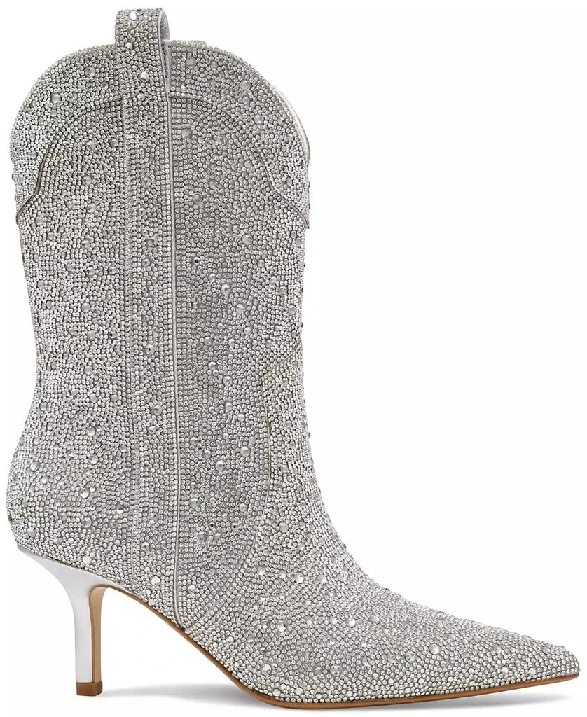 Steve Madden Women's Leigha Rhinestone Kitten-Heel Western Booties 2