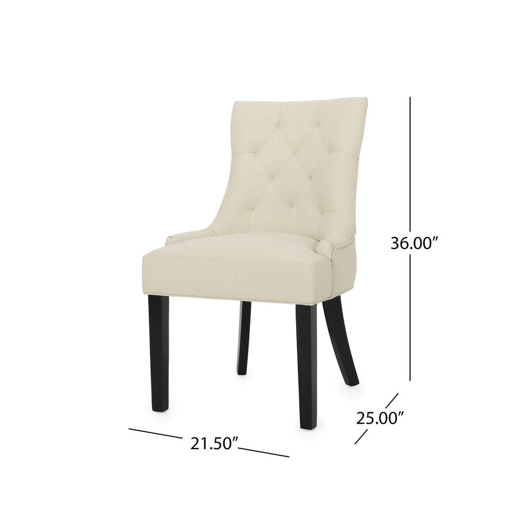 Streamdale Furniture Streamdale Contemporary Tufted Dining Chair with Buttonless Diamond Stitch and Tapered Legs 6