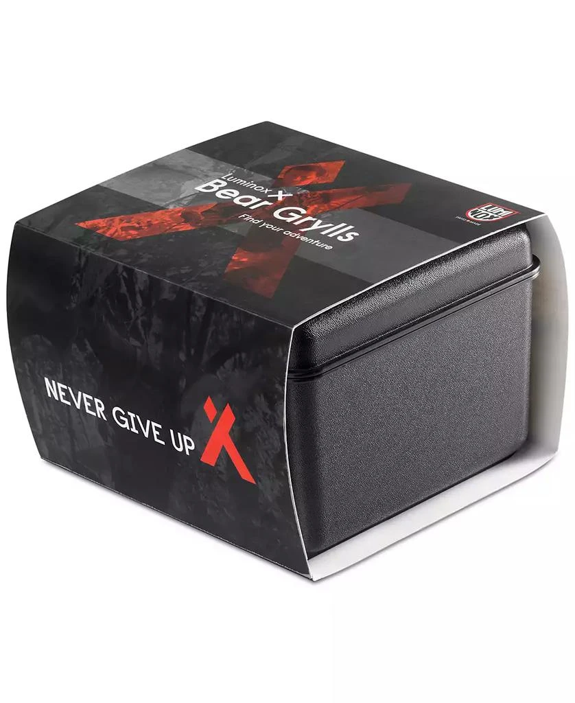 Luminox Men's Swiss Chronograph Bear Grylls Survival Master Series Compass Orange Rubber Strap Watch 45mm 8