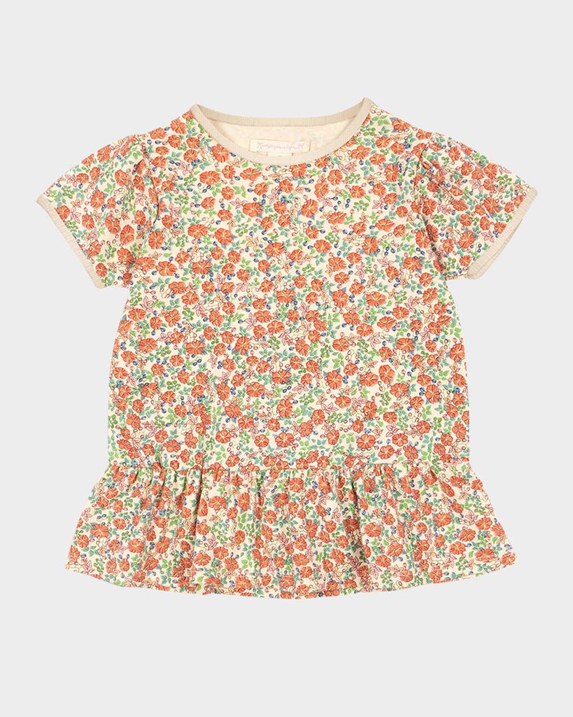 Konges Slojd Girl's Floral-Print Flare T-Shirt, Size 9M-10