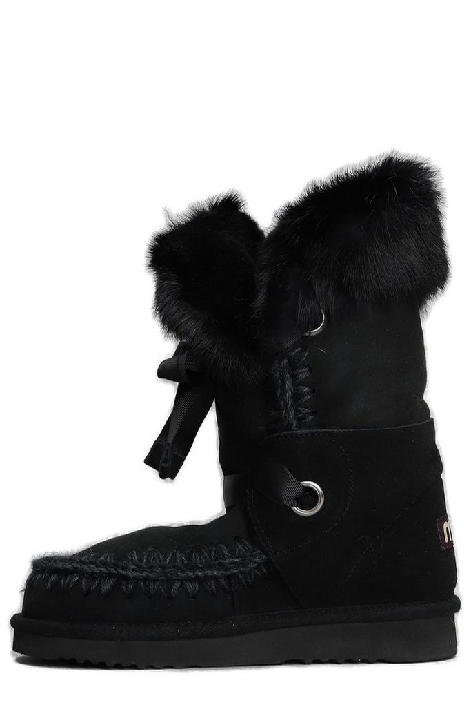 Mou Mou Eskimo Stitch Detailed Lace Boots