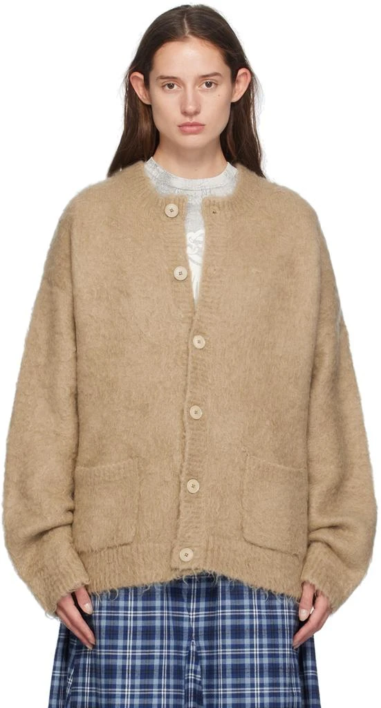 Acne Studios Beige Crewneck Cardigan 1