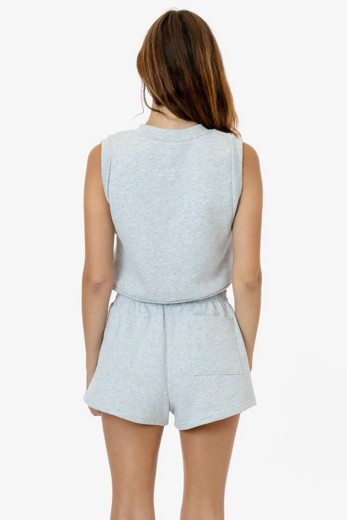 Los Angeles Apparel HF-357 - Heavy Fleece Cropped V-neck Vest (Piece Dye) 3