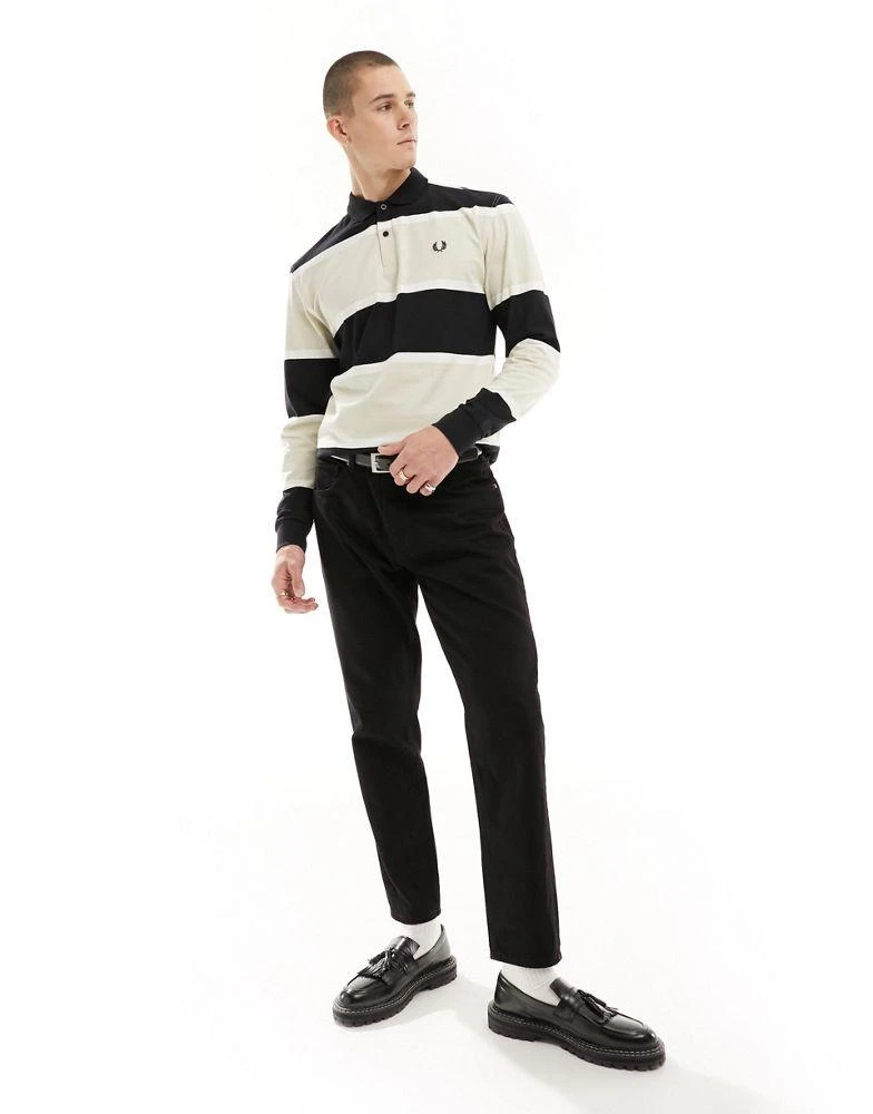Fred Perry Fred Perry bold stripe polo in black 3