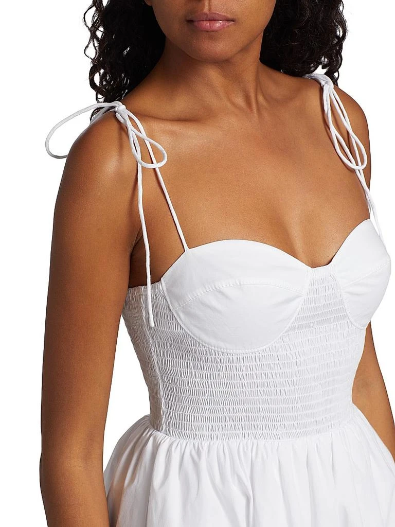 Staud Landry Smocked Bustier Minidress 6