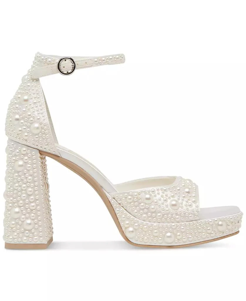 Dolce Vita Women's Pandro Pearl Wide Width Two-Piece Platform Dress Sandals 2