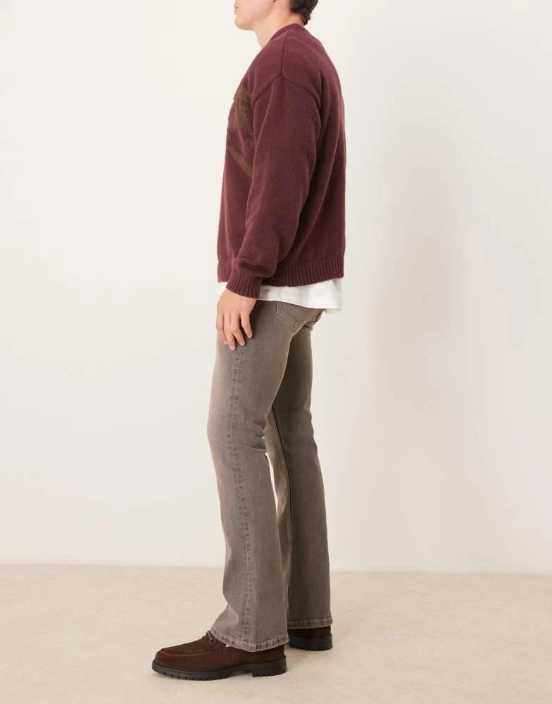 ASOS ASOS DESIGN stretch flare jeans in washed grey 2