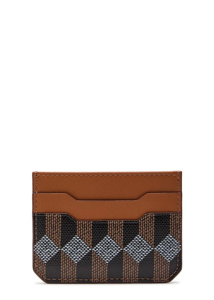AU DEPART Patterned leather card holder 2