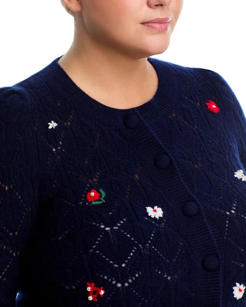 AQUA AQUA 100% Cashmere Crewneck Cardigan Sweater - Exclusive 9