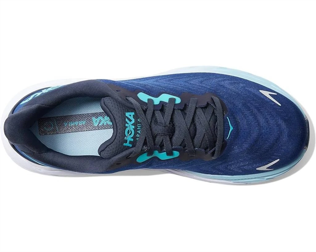 Hoka Men's Arahi 6 Wide Running Shoes In Outer Space/bellwether Blue 3