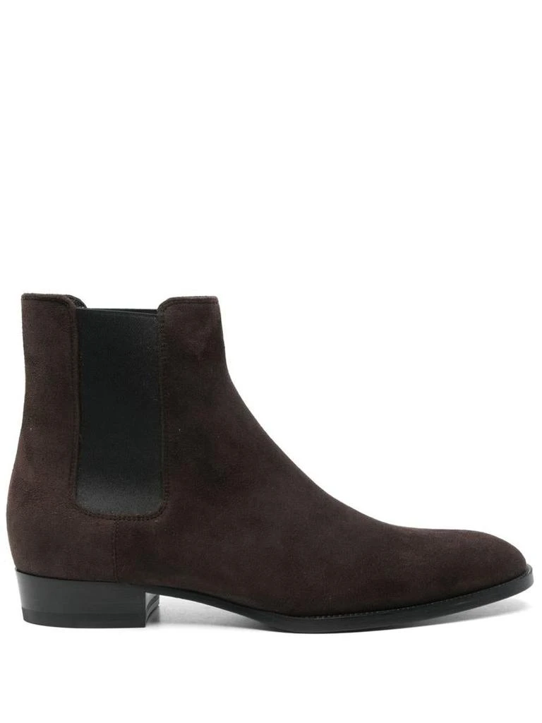 Yves Saint Laurent Saint Laurent "Chelsea Wyatt" Suede Ankle Boots 1