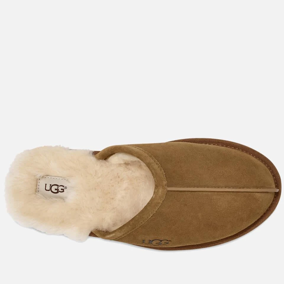 UGG UGG MEN'S SCUFF SUEDE SHEEPSKIN SLIPPERS - CHESTNUT 4