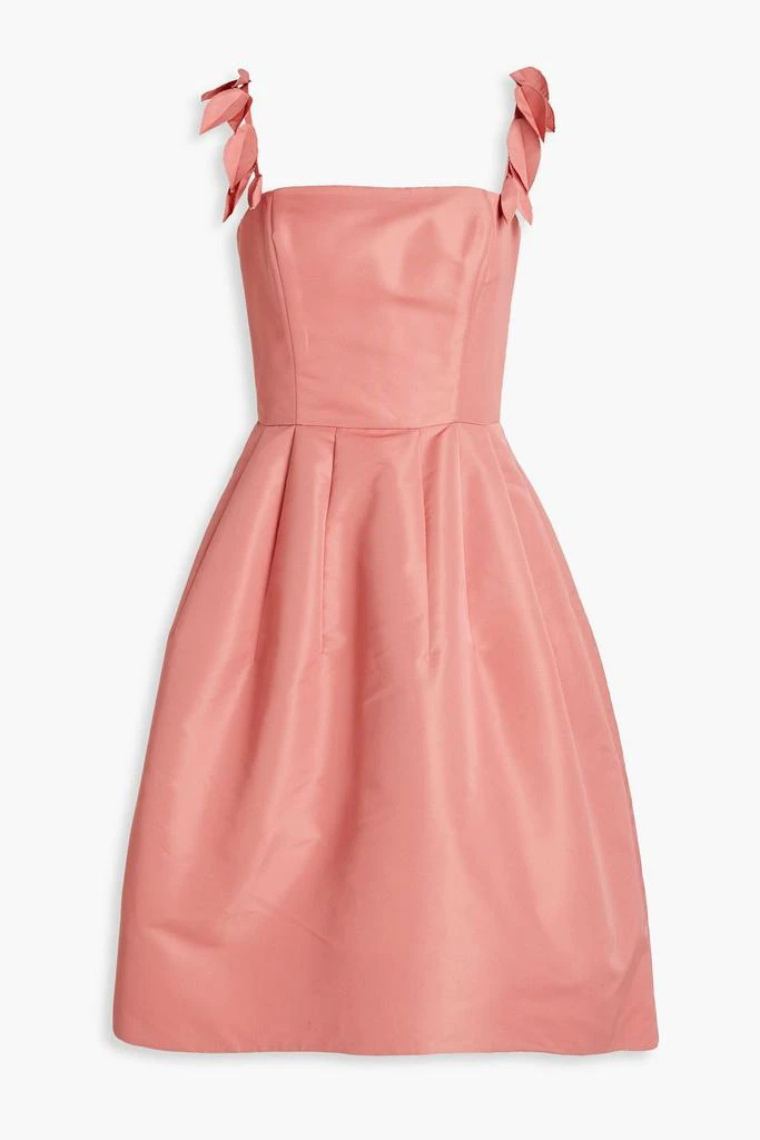 Oscar de la Renta Appliquéd mikado dress 1