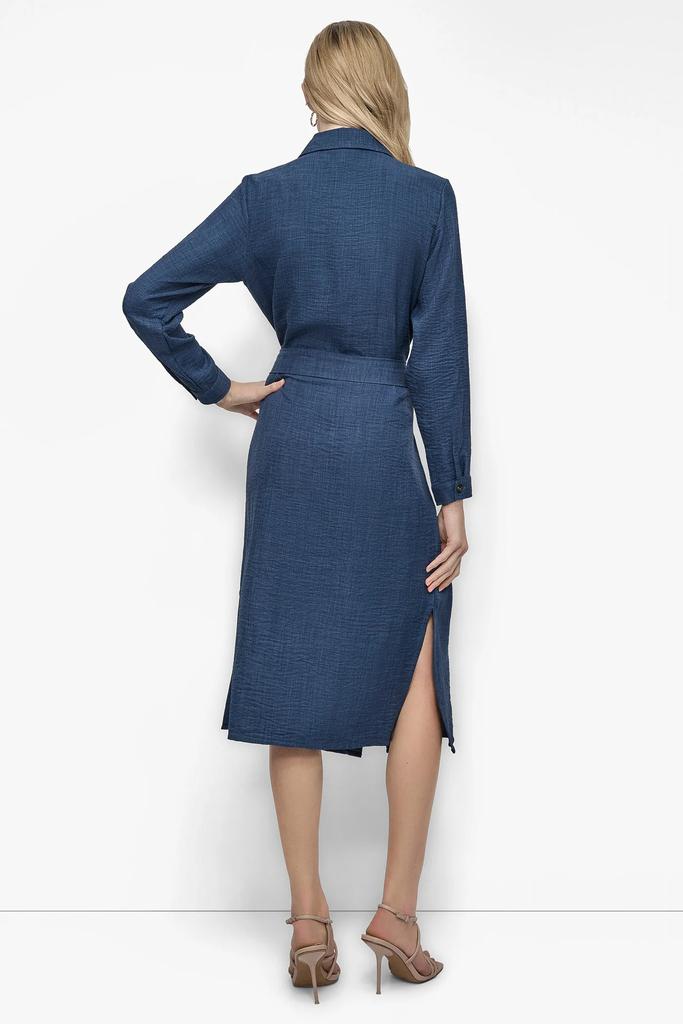 DKNY COLLARED BUTTON DRESS