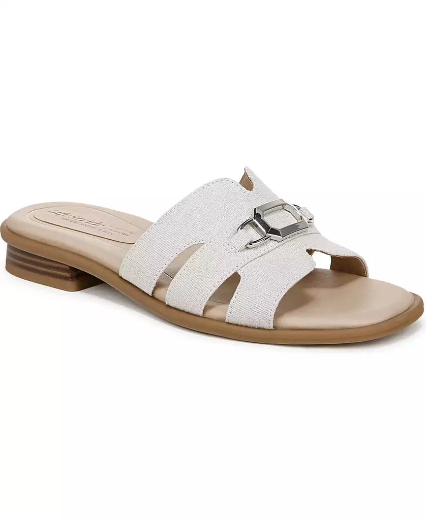 LifeStride Women's Royalty Bit Square Open Toe Slide Sandals 1