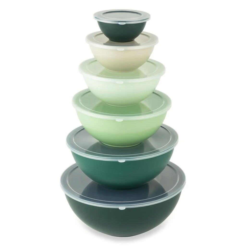 ERUULE 12-Piece Nesting Mixing Bowl Set - Green