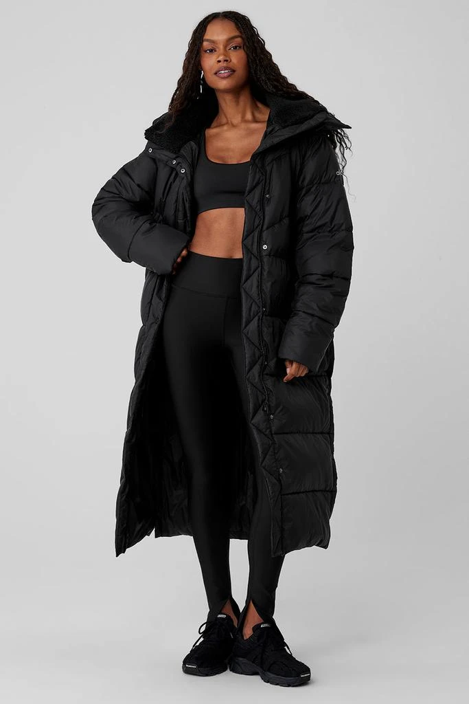 Alo Gold Rush Puffer Trench - Black 4