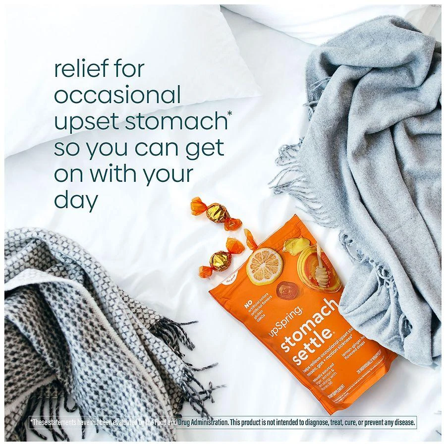 UpSpring Stomach Settle Nausea Relief  Drops Lemon, Ginger, Honey 6