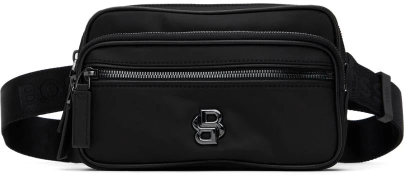 Hugo Boss Black Twill Double B Monogram Belt Bag 1