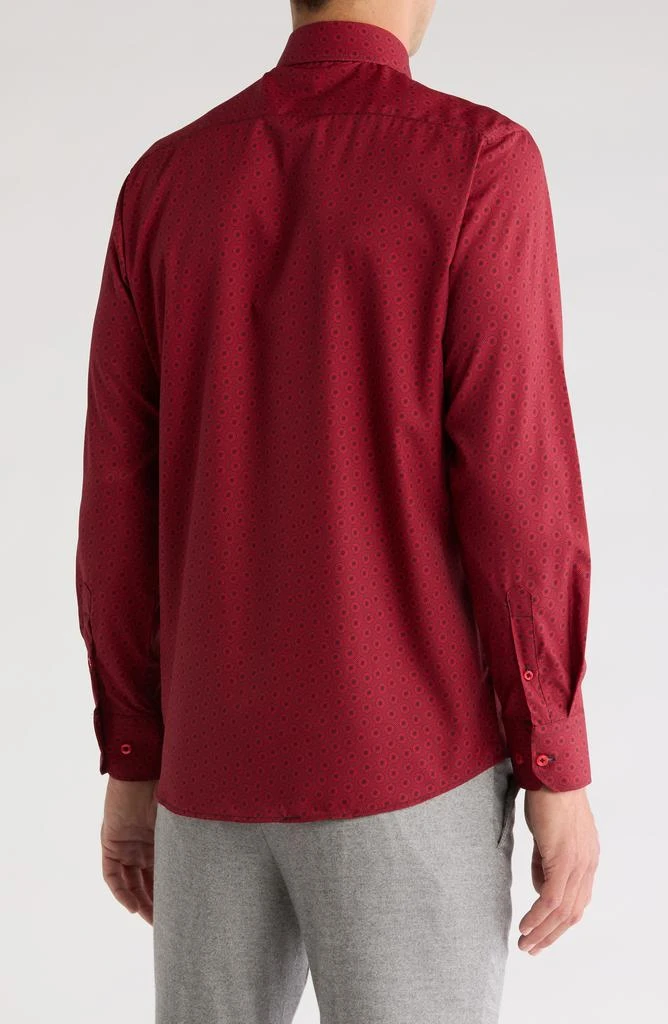 TR Premium Medallion Print Stretch Button-Up Shirt 2