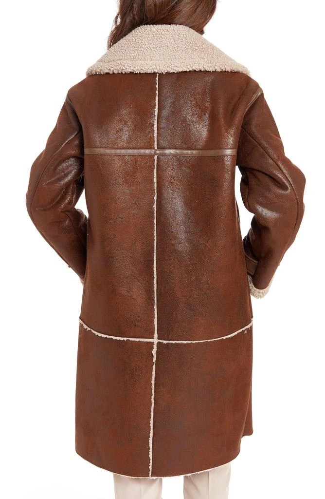 Frye Faux Shearling Lined Faux Leather Coat 2