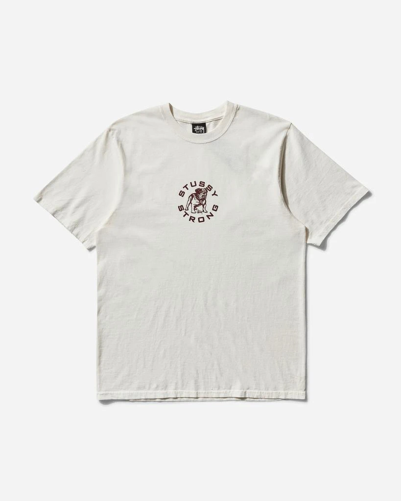 STUSSY Men's Strong Mac Pigment Dyed T-Shirt Natural 1