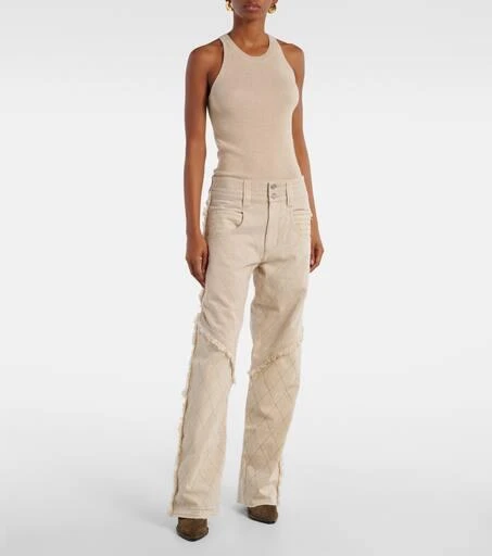 Isabel Marant Shanila patchwork wide-leg jeans 2