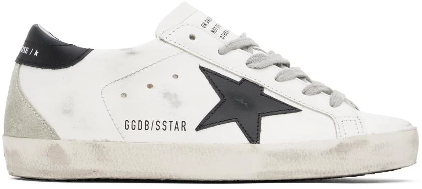 Golden Goose SSENSE Exclusive White & Black Super-Star Classic Sneakers 1