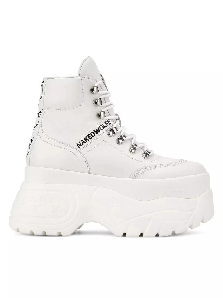 Naked Wolfe Spike White Combat Boots 1