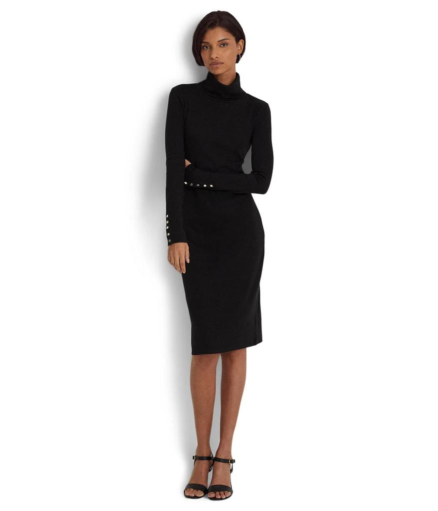 Ralph Lauren Cotton-Blend Turtleneck Dress 1
