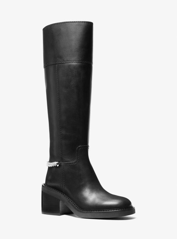 Michael Kors Carlisle Leather Riding Boot