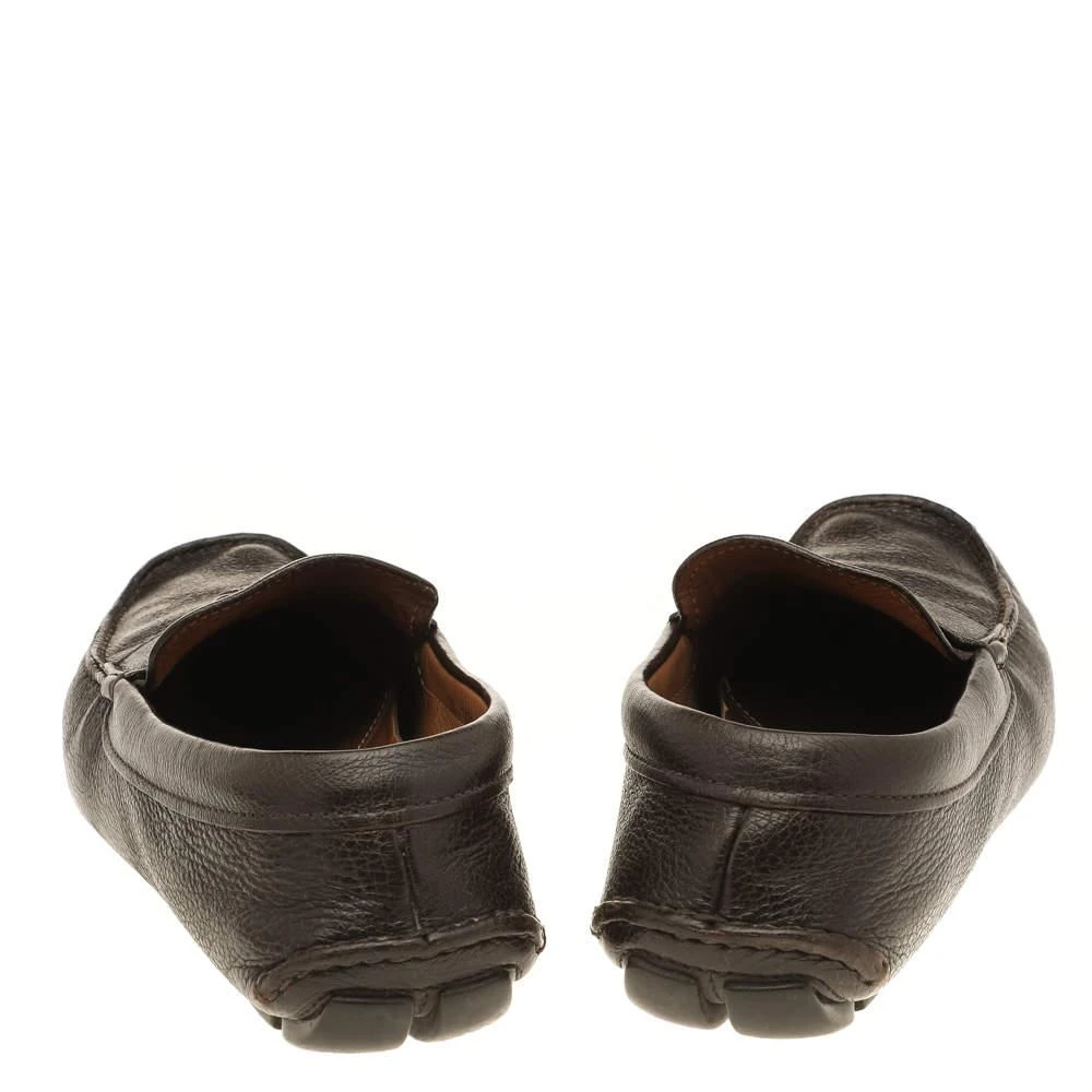 Prada Prada Dark Brown Leather Penny Slip On Loafers Size 41 5