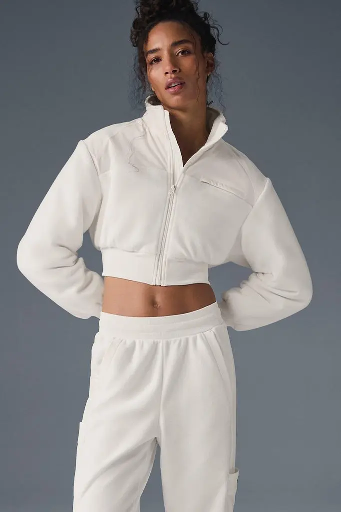 Alo Polar Fleece Cropped Wintry Mix Jacket - Ivory - Jackets - Compare  Prices from 10+ Stores - Free Shipping - BeyondStyle