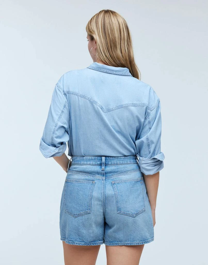 Madewell The Curvy Perfect Vintage Mid-Length Jean Short in Grennan Wash 4