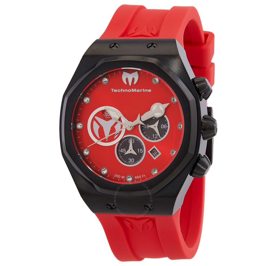 TechnoMarine Reef Sun Chronograph Quartz Red Dial Men's Watch TM-523003