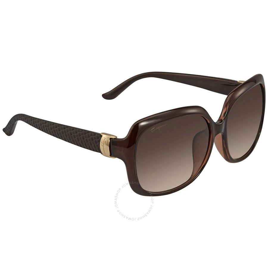 Salvatore Ferragamo Salvatore Ferragamo Brown Gradient Rectangular Ladies Sunglasses SF739SA 210 59 3