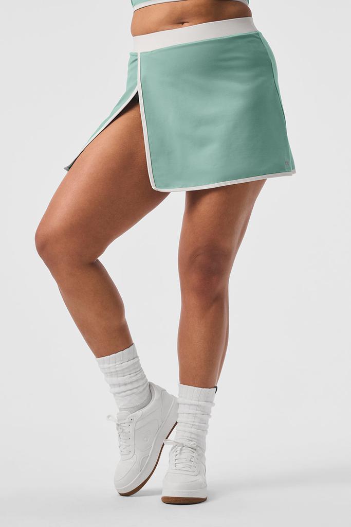 Airbrush Streamlined Skirt - Botanical Green/Ivory – On Sale