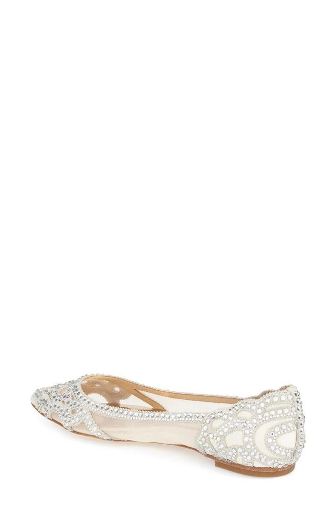 Badgley Mischka Gigi Crystal Pointed Toe Flat 2