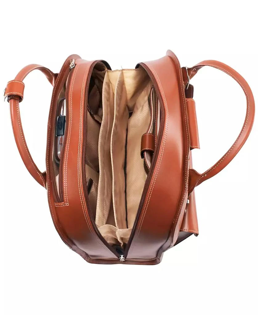McKlein Edgebrook Leather Wheeled Laptop Briefcase 2