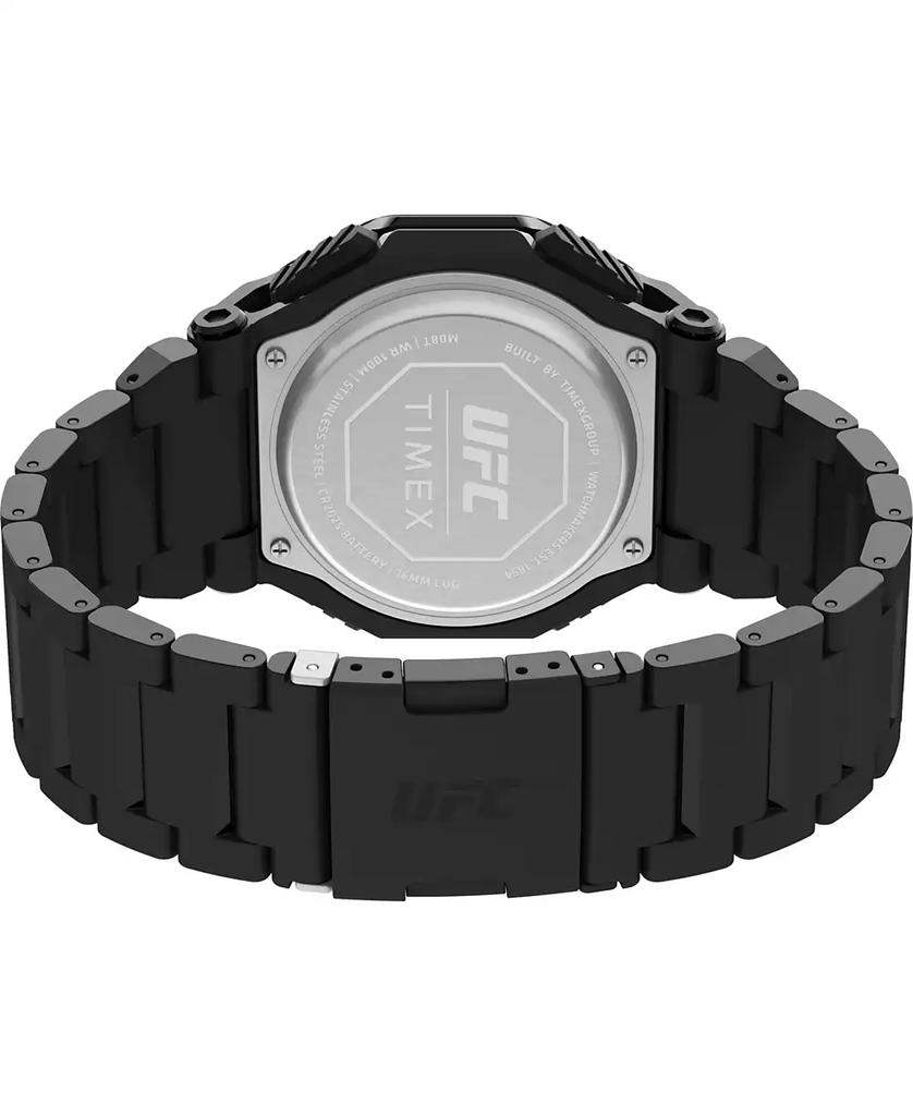 Timex UFC Men's Colossus Analog-Digital Black Stainless Steel Watch, 45mm