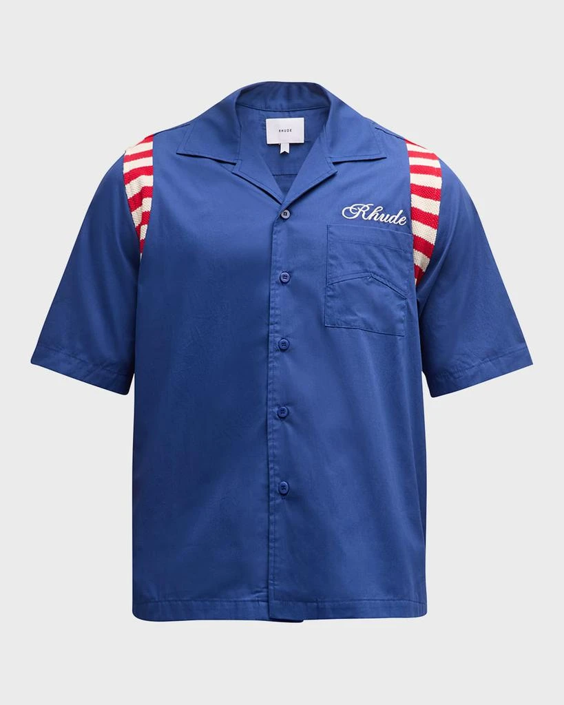 Rhude Men's American Spirit Poplin Button-Down Shirt 2
