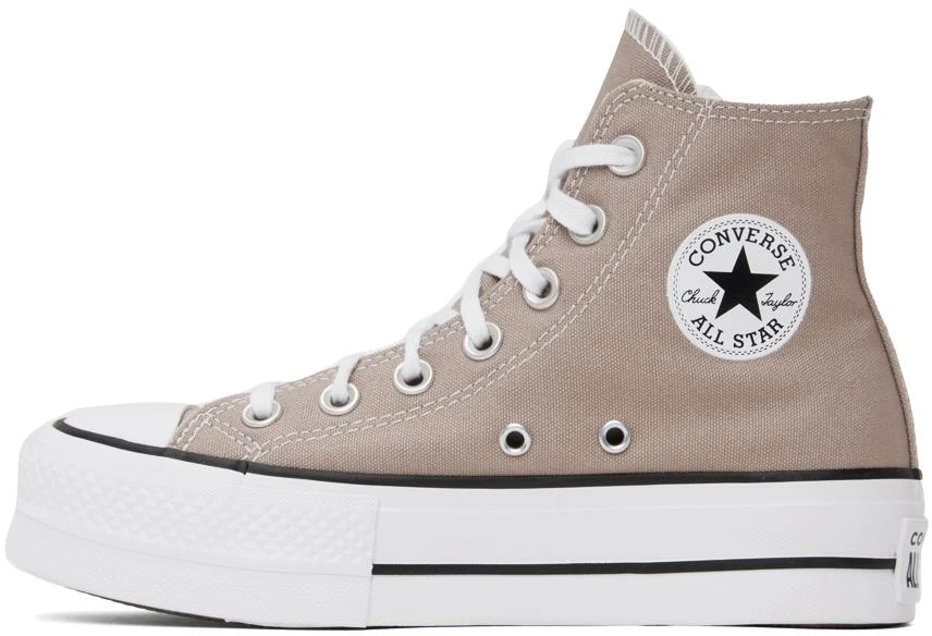 Converse Taupe Chuck Taylor All Star Lift Platform High Top Sneakers 3